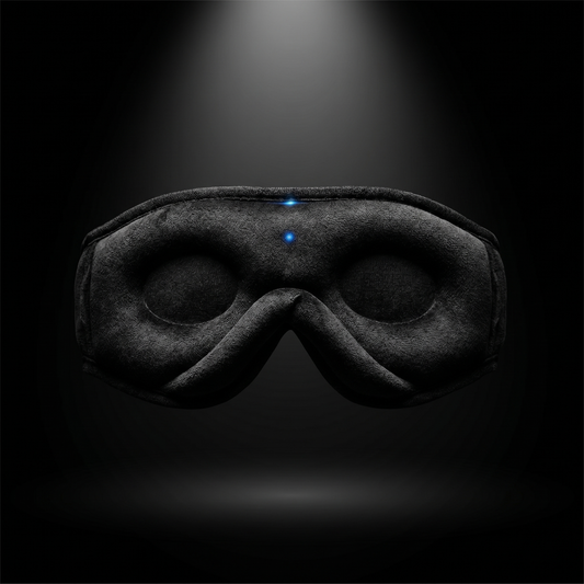 DreamMask bluetooth blackout sleep mask premium studio shot